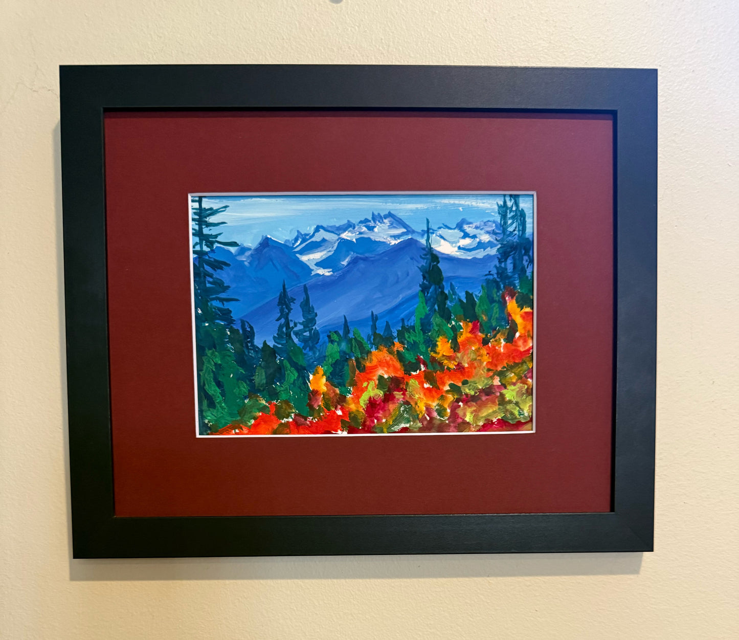 Olympic National Park Fall Glaciers View - Matted and Framed
