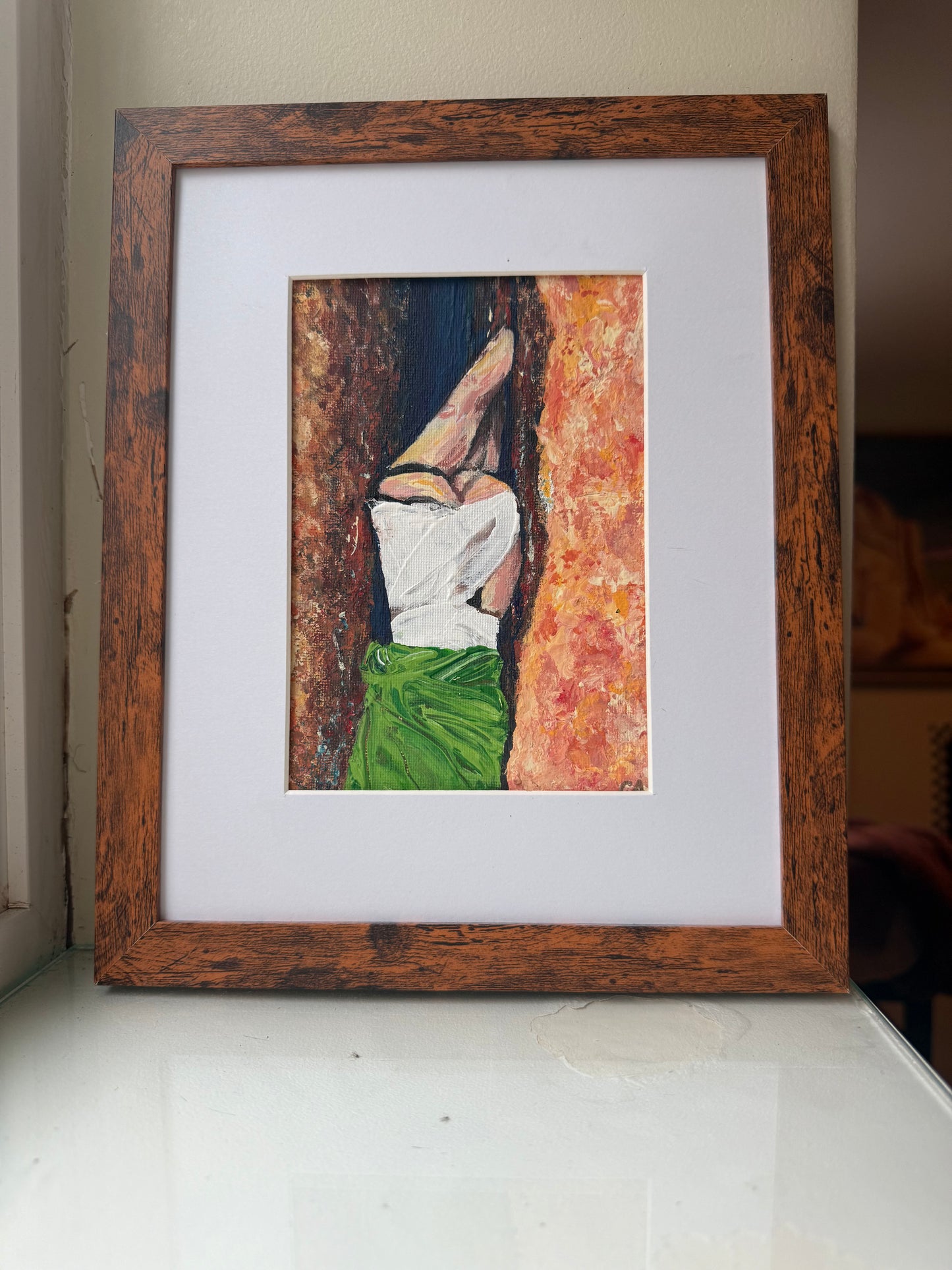 Hand Jam in the Dark - matted & framed