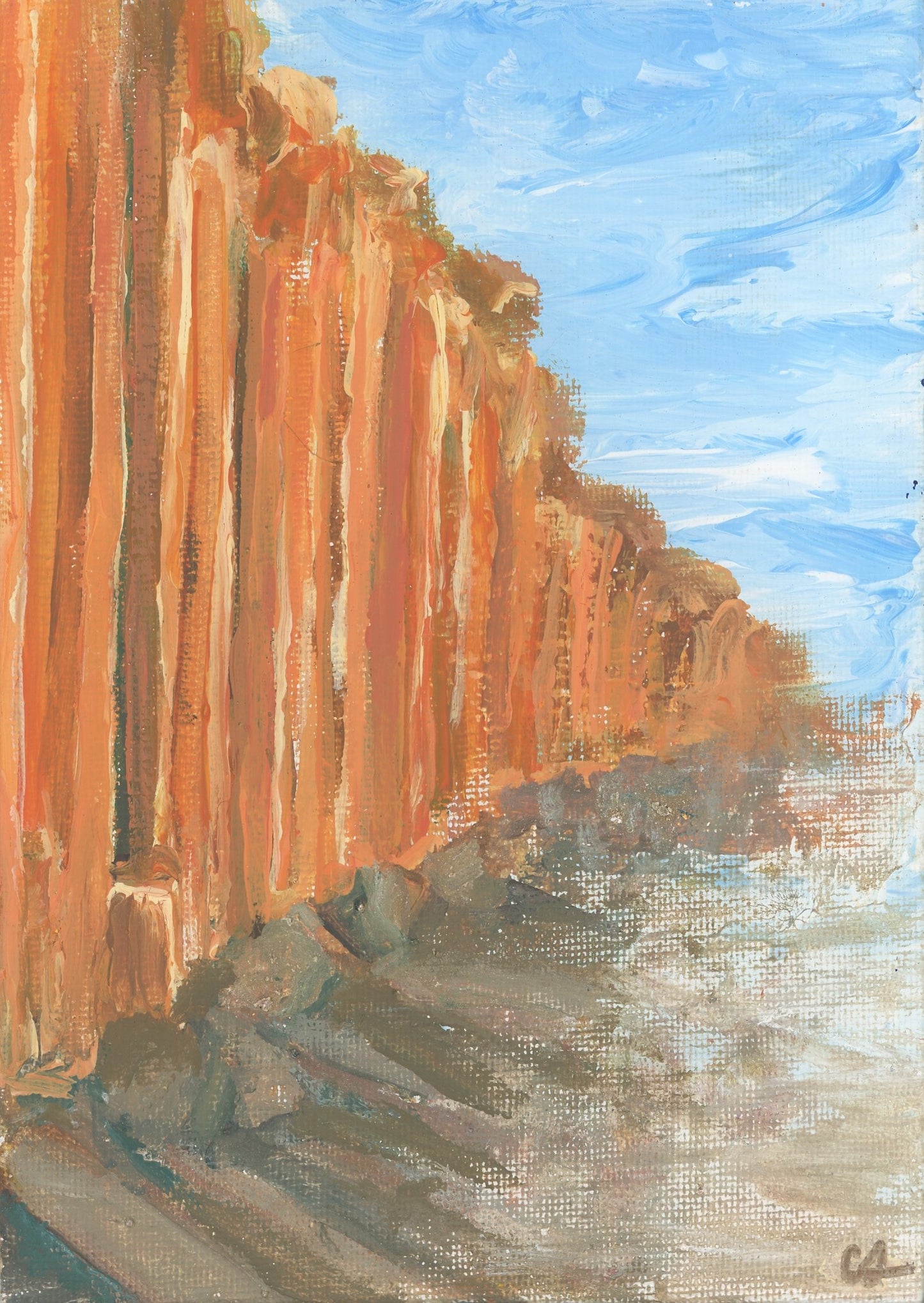 Trout Creek Columns - matted & framed