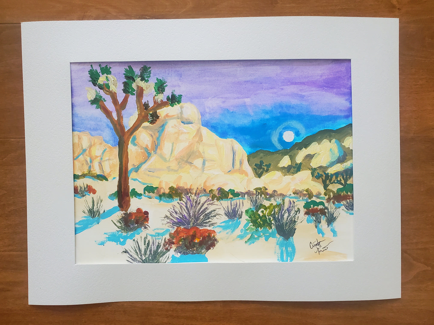 Joshua Tree Moonrise 9" x 12"