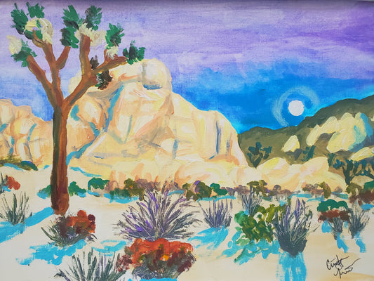 Joshua Tree Moonrise 9" x 12"