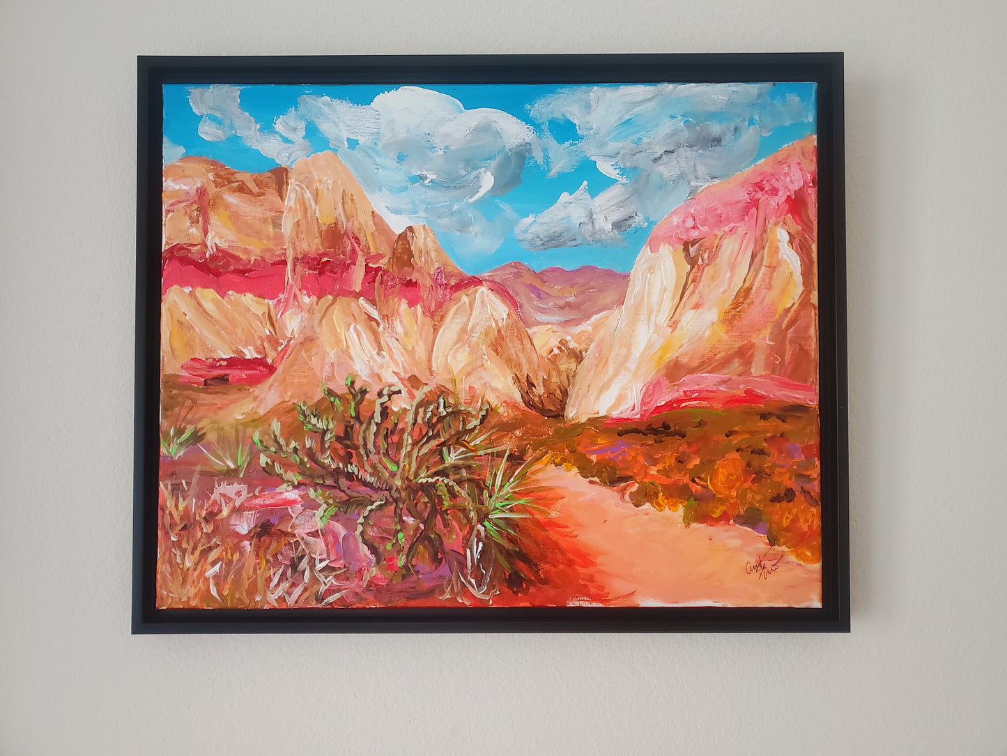 Red Rock Canyon Impression in Color - FRAMED