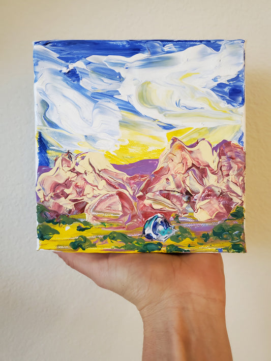 Joshua Tree Mini Painting Indian Cove Sunrise