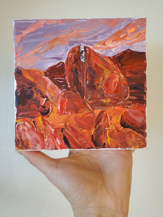 Red Rock Canyon Mini Painting Plumber's Crack