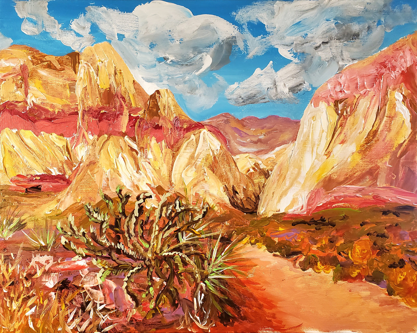 Red Rock Canyon Impression in Color - FRAMED